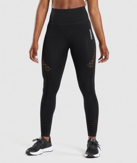 Women's Gymshark Energy Seamless Leggings Black | NZ 0IKCER